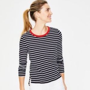 Crew Neck Breton - Navy/Ivory